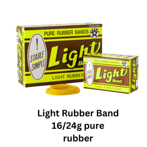  Light Rubber Band 16/24g made from pure rubber, ideal for various organizational tasks.