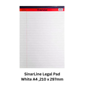 Buy SinarLine Legal Pad White A4 ,210 x 297mm in qatar
