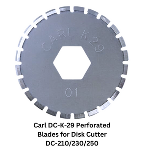 Buy Carl DC-K-29 Perforated Blades for Disk Cutter DC-210/230 In Qatar