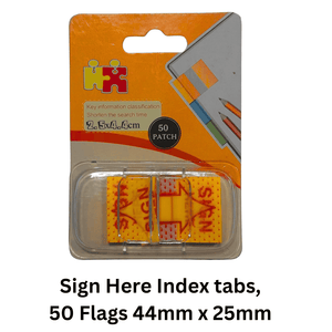 Sign Here Index tabs, 50 Flags 44mm x 25mm Buy online in qatar
