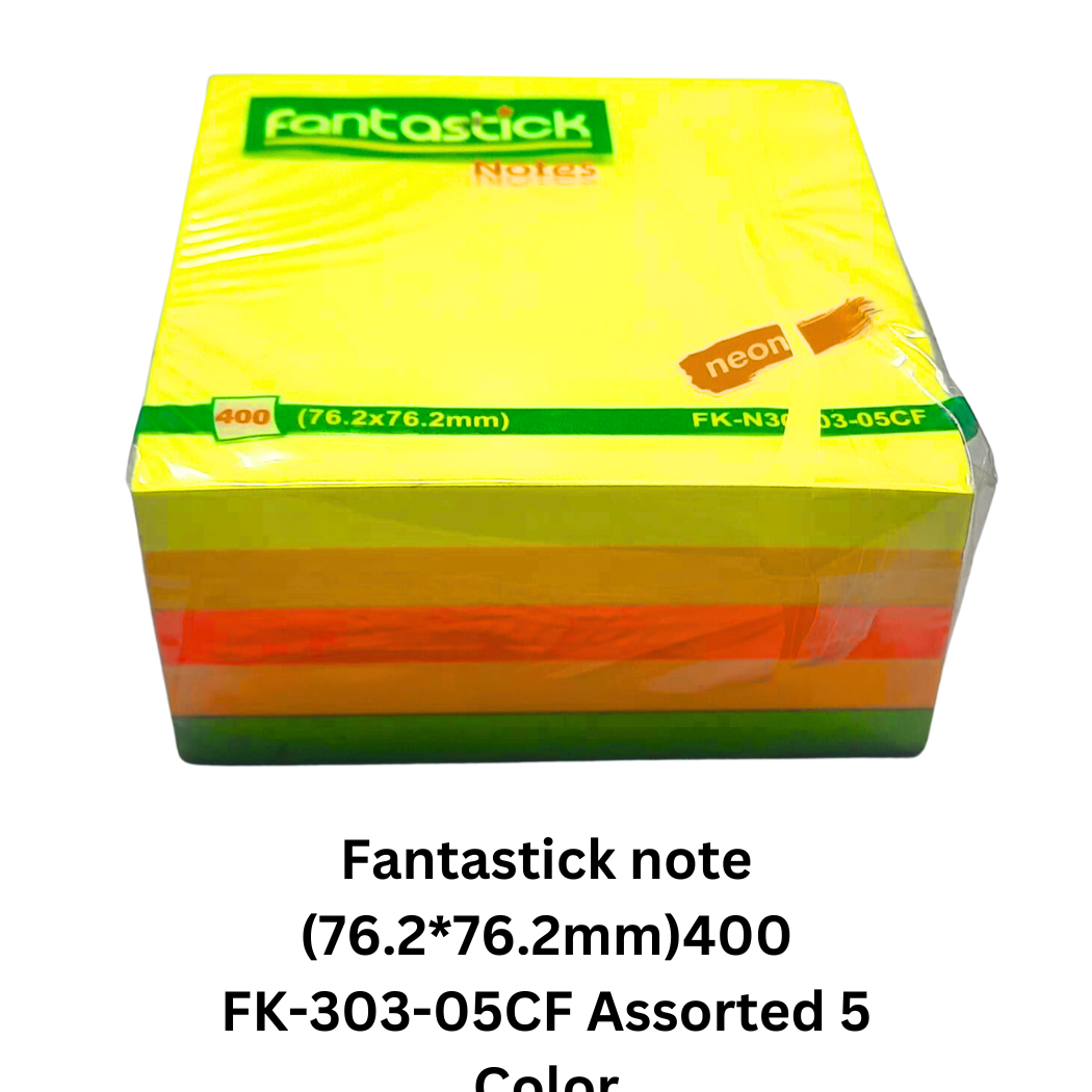 Fantastick note (76.2*76.2mm)400 FK-303-05CF Assorted 5 Color IN QATAR