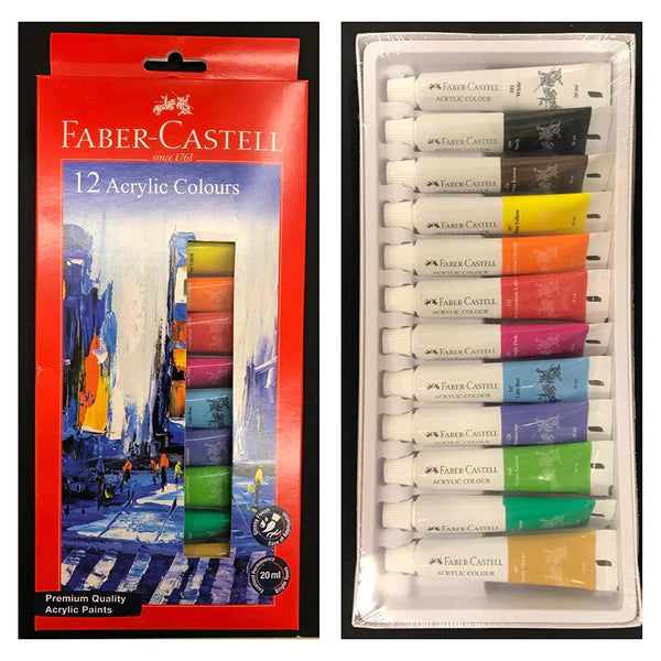 Faber Castell Acrylic colours (Set of 12) FCIN142012