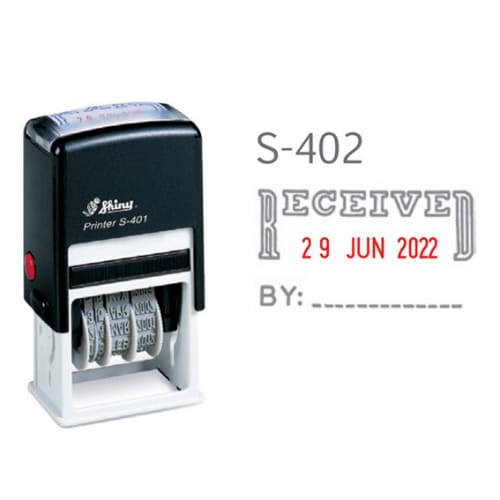 Stamp Shiny Received/Date S-402 Self-Inking