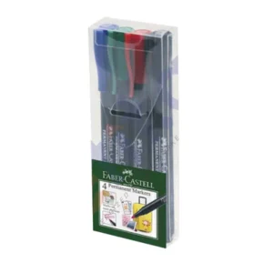 Faber Castell Permanent Marker Slim Assorted 4x FCM 156472